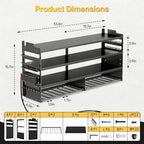Heavy Duty Power Tool Organizer Wall Mount with Charging Station with 4 Power Strip, 4 Layer Tool Storage Rack with 8 Drill Holder, 700 lbs load capacity - Image 2