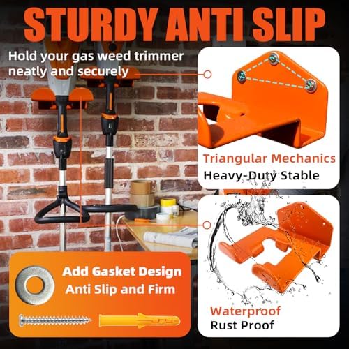 Weedeater Hanger, 3 Pack Weed Eater Hanger for Wall, Weed Wacker Holder - Image 5