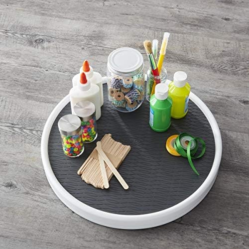 Copco 15 Inch Non-Skid Lazy Susan Turntable Organizer for Cabinet, Pantry, Refrigerator - Charcoal Gray, Smooth-Glide Ball Bearings, Raised Rim - Image 3
