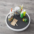 Copco 15 Inch Non-Skid Lazy Susan Turntable Organizer for Cabinet, Pantry, Refrigerator - Charcoal Gray, Smooth-Glide Ball Bearings, Raised Rim - Image 3