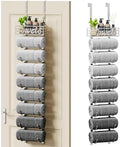 SWTYMIKI Hanging Towel Racks for Bathroom - 9 Tier Over the Door & Wall Mounted Bath Rolled Towel Storage Organizer Holder for Small Bathroom, RV, Camper (Polished Nickel, 9-Tier) by SwtyMiki-TidyHomeSweetLife