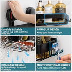 TAILI Shower Caddy Suction Cup Rustproof Metal Visible indicator Black - Image 6