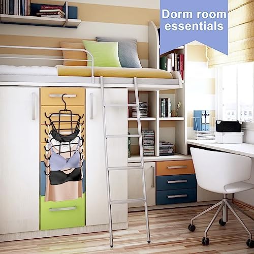 3Pcs Tank Top Hangers Space Saving Hanger Organizer Bra Hangers Black - Image 7