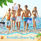 6 Pcs Mesh Beach Bags Bulk Portable Mesh Shower Caddy Bags with Zipper & 2 Pockets Hanging Toiletry and Bath Organizer for Beach Gym Camp Swimming Travel College Dorms (Classic Color) - Image 6