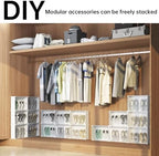 MAGINELS 4-Tier Slim Shoe Rack Organizer and Tall Storage for Closet,Hidden Thin Shoes Cabinet for Small Spaces,Narrow Shelves for Wall Behind Door,Entryway,White - Image 5
