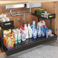 1 Pack-19"-32"W Expandable Under Sink Organizer With Upgrade Ball-Bearing Slide,2-Tier Pull Out Under Cabinet Organizer Height Adjustable,Not Suitable For Cabinets With Partitions In The Middle by UnderSinkOrganizer