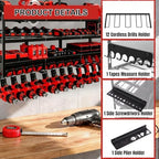 50" W Power Tool Organizer Wall Mount,Holds 12 Cordless Drills - Image 2