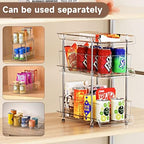 3 Tier Clear Bathroom Organizer with Dividers, Multi-Purpose Pull-Out Pantry Organization and Storage, Under Sink Closet Organizers and Storage, Vanity Skincare Cosmetic Organizer Medicine Bins - Image 2
