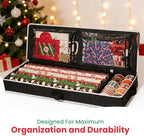 Handy Laundry Gift Wrap Storage Organizer, Easily organize Wrapping Paper, Ribbons, Bows, Scissors, Fits 18-24 Standard Rolls, Keeps Gift Supplies in Perfect Condition & Ready for Next Season, (Black) - Image 3
