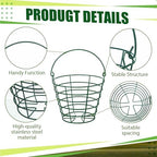 Wettarn Bulk Metal Wire Golf Ball Basket with Handle Stainless Steel Golf Basket Ball Holder Container for Summer Storage Practice Accessories - Image 3