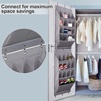 2 Pack Over the Door Shoe Organizers, Hanging Shoe Organizers Large Pockets - Image 4