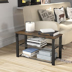 Simple Houseware Wooden Top Shoe Rack Bench for Entryway, Rustic Brown - Image 5