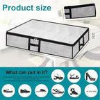 Under Bed Shoe Storage Organizer 2pc Fits 24 Pairs Container Boxes - Image 5