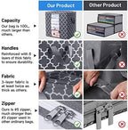 Storage Bags 6 Pack 100L Clothes Organization and Storage Containers | Large Blanket for Comforters,Bedding, Foldable Organizer with Reinforced Handle, Clear Window, Sturdy Zippers, Grey - Image 5