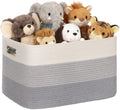 60L Woven Laundry Basket Hamper with Handles, Gradient Grey by SunNewt