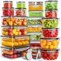 52 PCS Food Storage Containers with Lids Airtight (26 Lids & 26 Containers) by JSCARES