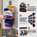 Hat Hook for Wall, 2 Pack Hat Organizer Hold up to 20 Hats,Hat Holder with Strong Adhesive and 8 Pack Screws, Cap Holder Hat Hangers for Wall Closet Door and Bedroom(B-Black) - Image 5