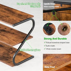 Small Shoe Rack for Entryway Closet, S-Shaped Wooden Shoe Shelf - Image 6