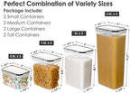 CHEFSTORY Airtight Food Storage Containers with Lids, 8 PCS Plastic Storage Canisters for Kitchen & Pantry Organization,Dry Food Canisters for Flour, Sugar and Cereal (Pack of 2) - Image 2