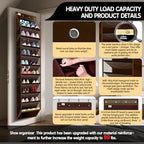 Kotkn 10 Tier Over The Door Organizer - Heavy Duty Hanging Storage Rack with Sturdy Oxford Fabric, Holds 20+ Pairs of Footwear, Boots & Sneakers, Saves 50% Closet Space (Dark Curry) - Image 3