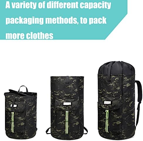 laundry bag backpack,extra-large heavy duty laundry bags,laundry backpack for college students,drawstring closure (Black CP) - Image 6