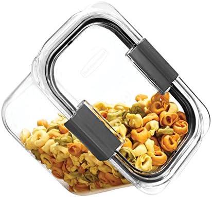 Rubbermaid Brilliance 12-Cup Airtight Food Storage Container, Perfect for Pantry Staples, Clear/Grey - Image 3