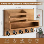 Key and Mail Holder Wall Mount, Key Holder with Long Storage Box - Image 2