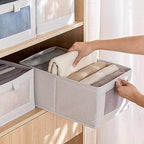 Linen Closet Organizers And Storage, 10 Pack Closet Storage Bins Linen Closet Baskets for Closet Organization Foldable Closet Organizer Bins with Clear Window For Organizing Clothing, Shelves, Jeans - Image 4