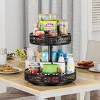 2 Tier Lazy Susan Organizer - Adjustable Rotating Spice Rack 12 inch - Image 6