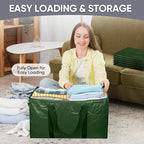 TICONN 8 Pack Extra Large Moving Bags Heavy Duty with Zippers & Carrying Handles, Durable Storage Bags Moving Boxes for Closet Organizers and Storage (8 Pack, Olive) - Image 7