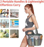 Mesh Shower Caddy Portable - 8 Pockets, S-Hook, Shower Bag for Dorm Camping - Image 5