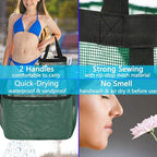 Fammart Mesh Shower Caddy Portable for College Dorm Room Essentials, Odorless Polyester Large Shower Tote Bag with Dual Handles, 8-Pocket Quick-Dry Toiletry Organizer for Travel, Beach, Camping, Gym - Image 6