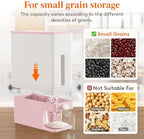 Lifewit Rice Dispenser 25 Lbs, Airtight Storage with Measuring Cup, Pink - Image 6