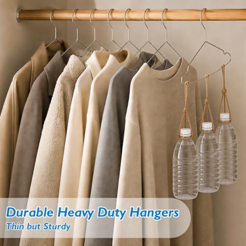 100 Pack Wire Hangers,Metal Hangers Bulk for Clothes | Heavy Duty Stainless Steel Hangers, Ultra-Thin Space-Saving Clothes Hangers for Closet, Laundry, Suits, Shirts & Coats - Image 2