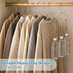 100 Pack Wire Hangers,Metal Hangers Bulk for Clothes | Heavy Duty Stainless Steel Hangers, Ultra-Thin Space-Saving Clothes Hangers for Closet, Laundry, Suits, Shirts & Coats - Image 2