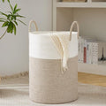 YOUDENOVA Cotton Laundry Hamper, 100L Storage Basket-Brown by YOUDENOVA