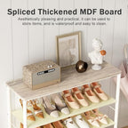 INGIORDAR 4 Tier Shoe Rack Storage Organizer Shelf Top with MDF Board - Image 4