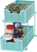 Simple Houseware 2 Tier Sliding Cabinet Basket Organizer Drawer, Turquoise by SimpleHouseware