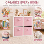 Yinder 4 Pcs Cube Storage Bin, Light Pink 14''x10''x8'' Storage Cubes - Image 5