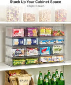 Vtopmart Clear Stackable Storage Drawers Set of 5, Plastic Organizer Bins - Image 6