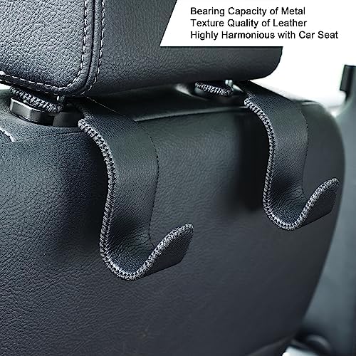 4-Pack Car Headrest Hooks Holds 55lbs Seat Storage Organizer for Bags - Image 3