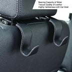 4-Pack Car Headrest Hooks Holds 55lbs Seat Storage Organizer for Bags - Image 3