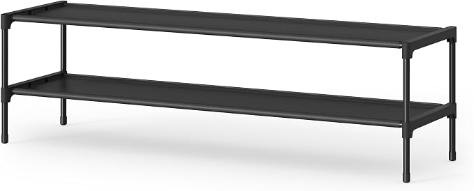 SONGMICS 2-Tier Shoe Rack, Space-Saving, Shoe Storage Organizer by Unknown
