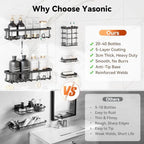 YASONIC Shower Caddy Adhesive, Rustproof Shower Organizer, Wall Shower Rack - Image 6