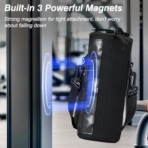 Nuovoware Magnetic Gym Bag, 25oz/32oz, Black+White - Image 2