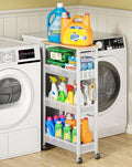 OKZEST Slim Laundry Room Organization Cart with Upgraded Metal Hub Casters by OKZEST