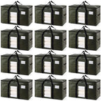 TAILI 12 Pack Green Extra Large Moving Bags,Storage Bag with Visible Window by TAILI