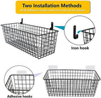 Joben Oligey 3 Set [Extra Large] Hanging Wall Baskets ,Wire Basket For Storage Pantry, Farmhouse Food Storage Kitchen Pantry Laundry Closet Garage RV ,Black - Image 5