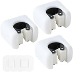 Broom and Mop Holder Wall Mount, Self-Adhesive, White, 3-Pack - Image 7
