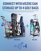 Mythinglogic Golf Bag Storage Organizer for Garage, Multiple Capacities - Image 6